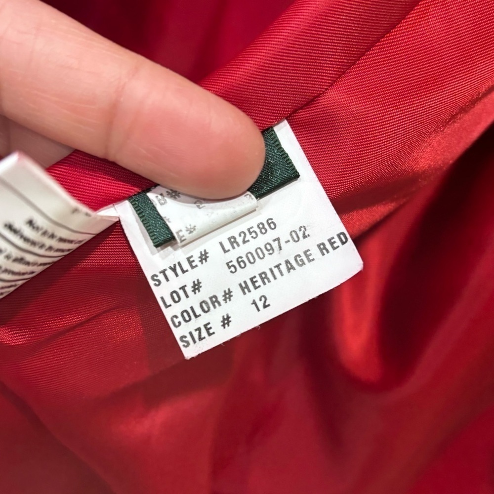 Lauren Ralph Lauren Wool Blend Coat Jacket Red Women’s Size 12 - Picture 13 of 16
